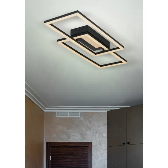 Searchlight Ovaloid  fekete LED mennyezeti lámpa (SL-55624BK) LED 1 izzós IP20