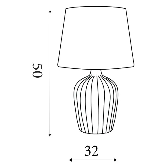 Searchlight Padstow krém-elefántcsont asztali lámpa (SL-66037CR) E27 1 izzós IP20