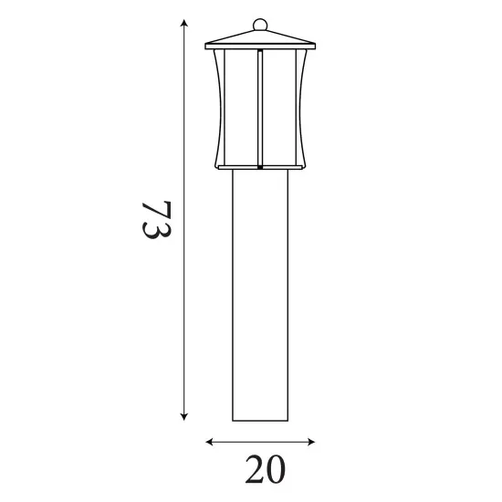 Searchlight Pagoda fekete kültéri állólámpa (SL-8478-730) E27 1 izzós IP44
