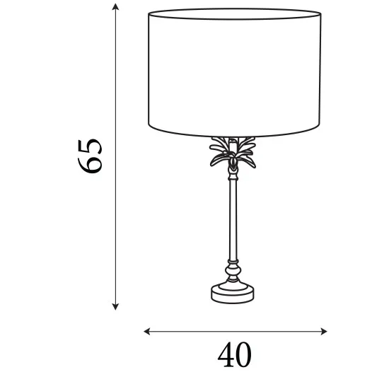Searchlight Palm sárgaréz asztali lámpa (SL-81212BK) E27 1 izzós IP20
