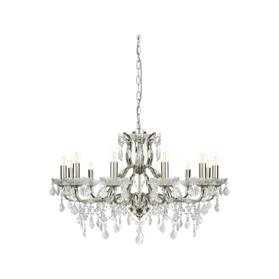 Searchlight Paris ezüst-átlátszó csillár (SL-87312-12SS) E14 12 izzós IP20