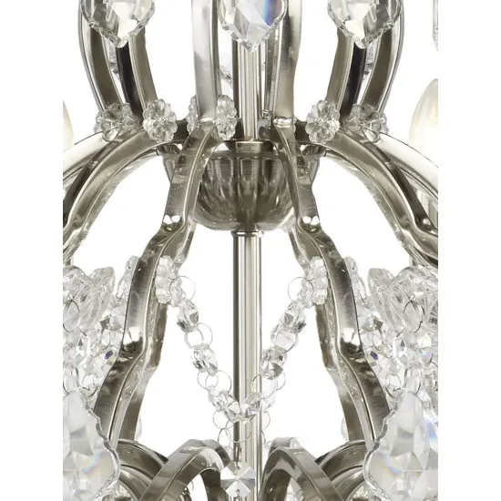 Searchlight Paris ezüst-átlátszó csillár (SL-87312-12SS) E14 12 izzós IP20