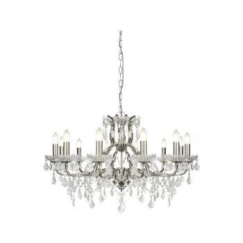 Searchlight Paris ezüst-átlátszó csillár (SL-87312-12SS) E14 12 izzós IP20