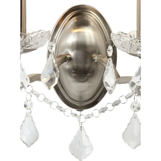 Searchlight Paris ezüst-átlátszó falikar (SL-8732-2SS) E14 2 izzós IP20