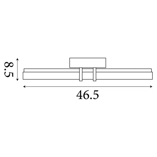 Searchlight Parma fekete fürdőszobai LED tükörmegvilágító lámpa (SL-66412BK) LED 1 izzós IP44
