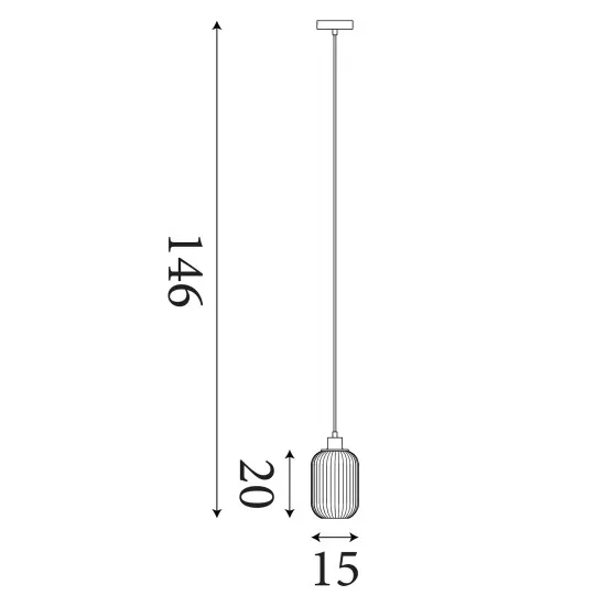 Searchlight Pearl fehér függesztett lámpa (SL-61969BK) E27 1 izzós IP20