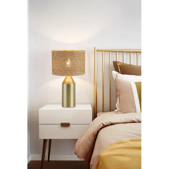 Searchlight Pheobe arany-natúr asztali lámpa (SL-89745GO) E27 1 izzós IP20