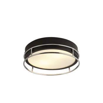 Searchlight Pheonix fekete-króm fürdőszobai mennyezeti lámpa (SL-62012-2CC) E14 2 izzós IP44