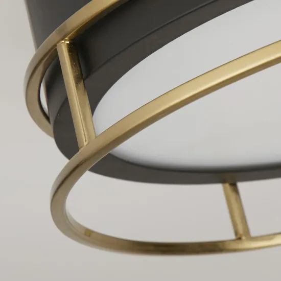 Searchlight Pheonix fekete-sárgaréz fürdőszobai mennyezeti lámpa (SL-62012-2PB) E14 2 izzós IP44