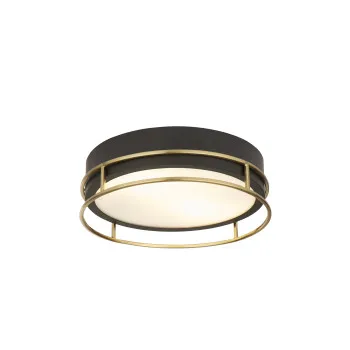 Searchlight Pheonix fekete-sárgaréz fürdőszobai mennyezeti lámpa (SL-62012-2PB) E14 2 izzós IP44