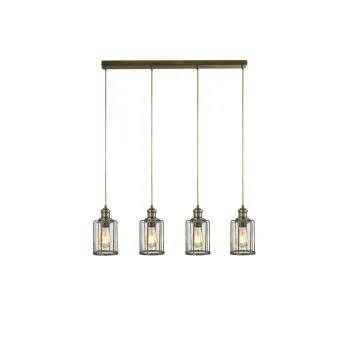 Searchlight Pipes sárgaréz függesztett lámpa (SL-1164-4AB) E27 4 izzós IP20