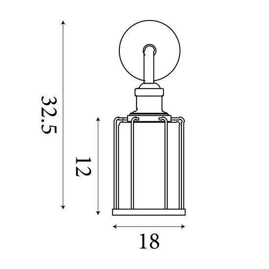 Searchlight Pipes bronz-átlátszó falikar (SL-1261AB) E27 1 izzós IP20