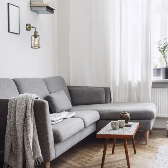 Searchlight Pipes bronz-átlátszó falikar (SL-1261AB) E27 1 izzós IP20