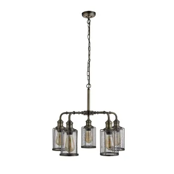 Searchlight Pipes sárgaréz csillár (SL-1265-5AB) E27 5 izzós IP20