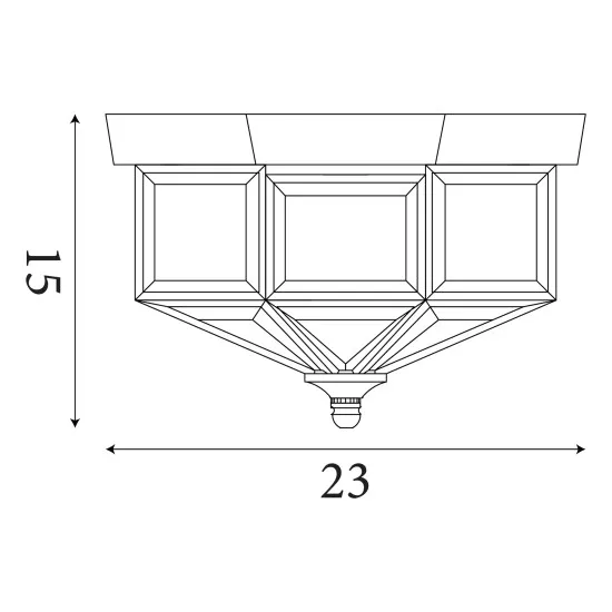 Searchlight Pisa III sárgaréz mennyezeti lámpa (SL-8235AB) E14 2 izzós IP20