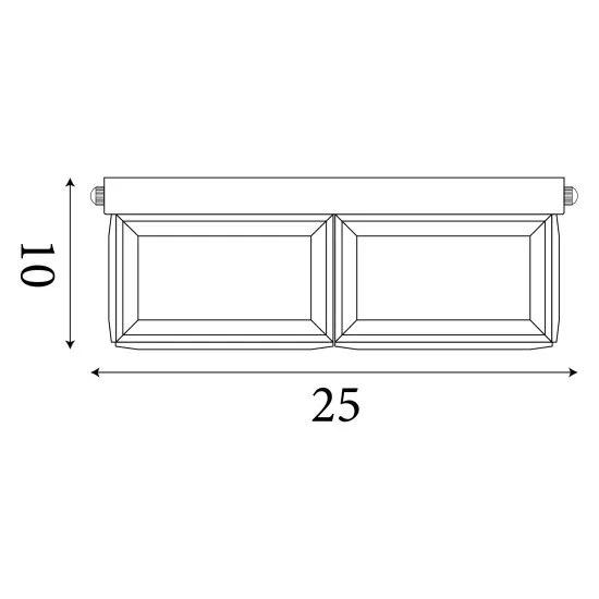 Searchlight Pisa sárgaréz mennyezeti lámpa (SL-6769-26AB) E14 2 izzós IP20