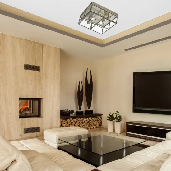 Searchlight Pisa sárgaréz mennyezeti lámpa (SL-6769-26AB) E14 2 izzós IP20