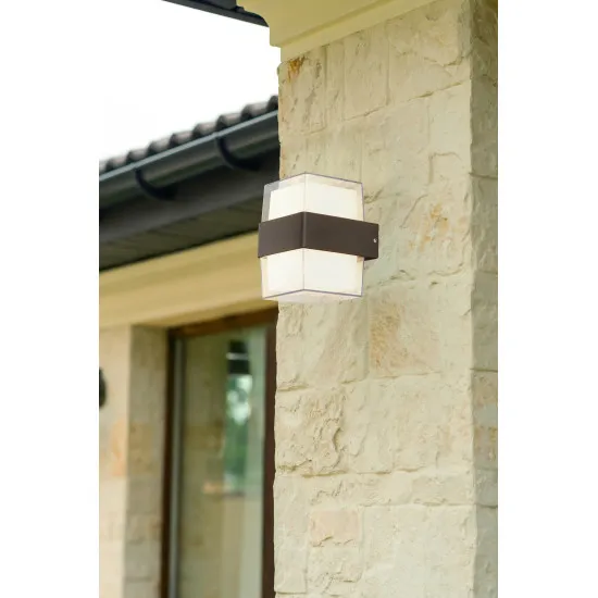 Searchlight Pittsburgh fekete LED kültéri falikar (SL-25122-2BK) LED 2 izzós IP65