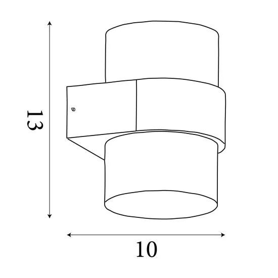 Searchlight Pittsburgh fekete LED kültéri falikar (SL-25123-2BK) LED 2 izzós IP65