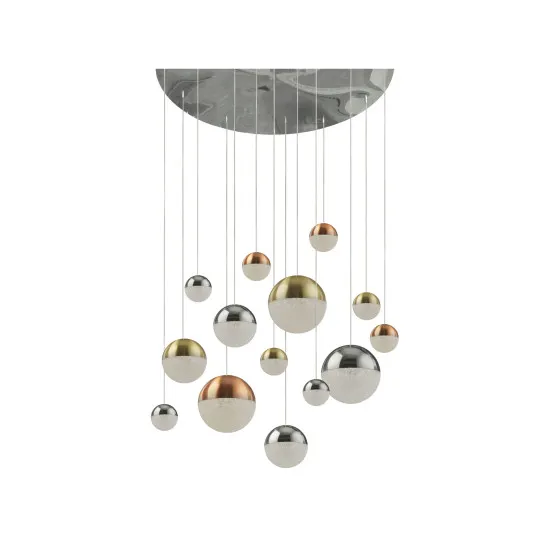 Searchlight Planets króm-többszínű LED függesztett lámpa (SL-4514-14) LED 14 izzós IP20