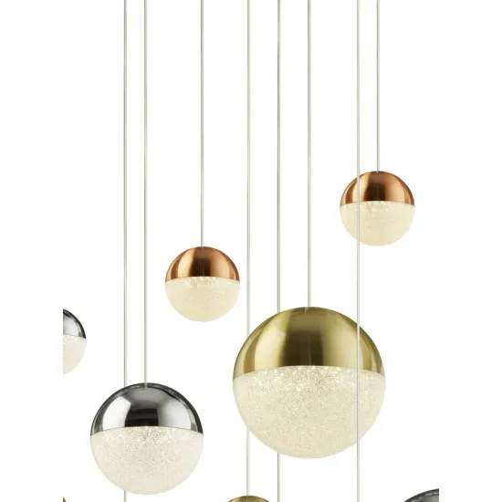 Searchlight Planets króm-többszínű LED függesztett lámpa (SL-4514-14) LED 14 izzós IP20