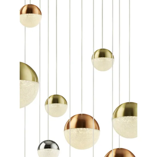 Searchlight Planets króm-többszínű LED függesztett lámpa (SL-4527-27) LED 21 izzós IP20