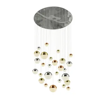 Searchlight Planets króm-többszínű LED függesztett lámpa (SL-4527-27) LED 21 izzós IP20