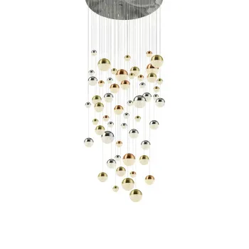 Searchlight Planets króm-többszínű LED függesztett lámpa (SL-4555-55) LED 55 izzós IP20