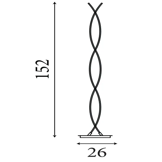 Searchlight Platt króm LED állólámpa (SL-5679CC) LED 1 izzós IP20