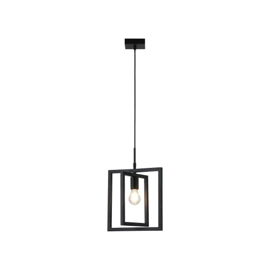 Searchlight Plaza fekete függesztett lámpa (SL-23203BK) E27 1 izzós IP20