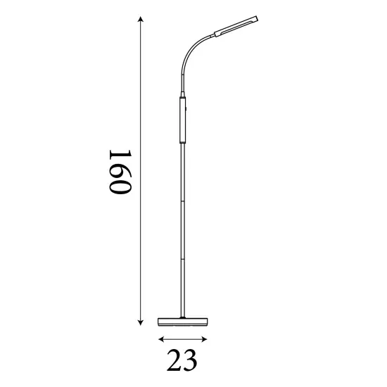 Searchlight Plume fekete újratölthető LED állólámpa (SL-10430BK) LED 1 izzós IP20