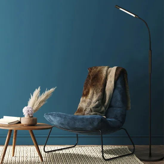 Searchlight Plume fekete újratölthető LED állólámpa (SL-10430BK) LED 1 izzós IP20