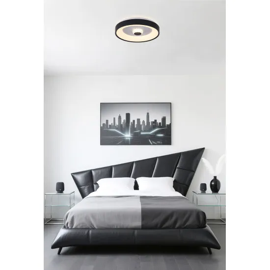 Searchlight Polka fekete LED mennyezeti lámpa (SL-89735-38BK) LED 1 izzós IP20