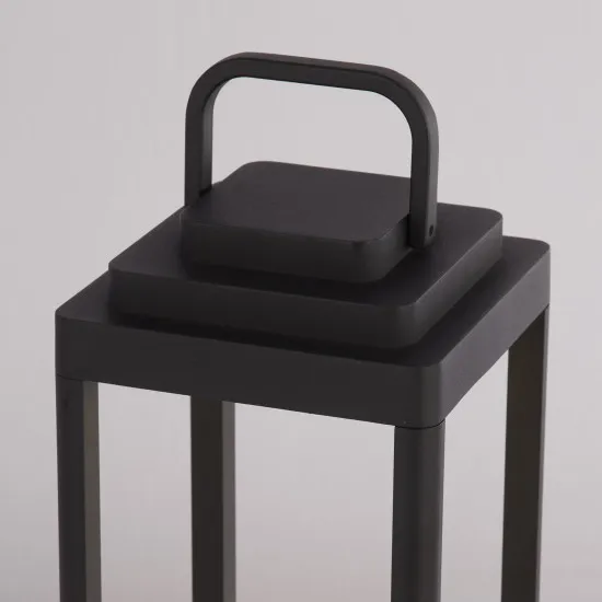 Searchlight Portabello fekete újratölthető kültéri LED asztali lámpa (SL-33502-350) LED 1 izzós IP54