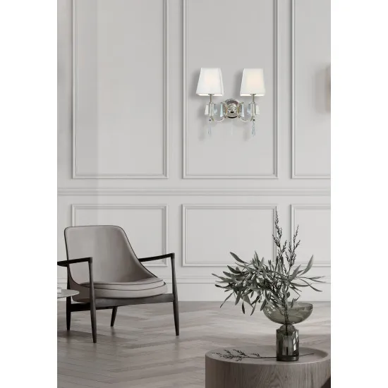 Searchlight Portico króm falikar (SL-6882-2CC) G9 2 izzós IP20