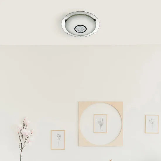 Searchlight Portland króm-átlátszó fürdőszobai LED mennyezeti lámpa (SL-3883-31) LED 1 izzós IP44