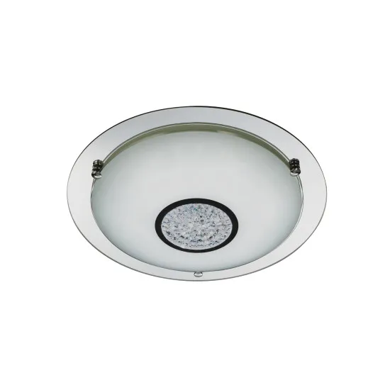 Searchlight Portland króm-átlátszó fürdőszobai LED mennyezeti lámpa (SL-3883-41) LED 1 izzós IP44