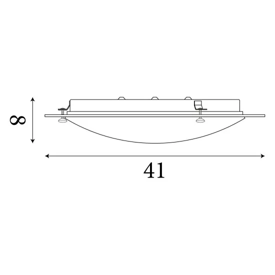 Searchlight Portland króm-átlátszó fürdőszobai LED mennyezeti lámpa (SL-3883-41) LED 1 izzós IP44