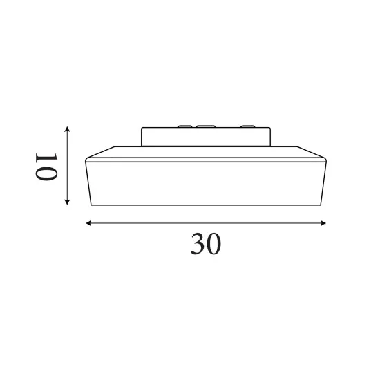 Searchlight Puck fekete-átlátszó fürdőszobai LED mennyezeti lámpa (SL-60961BK) LED 1 izzós IP44