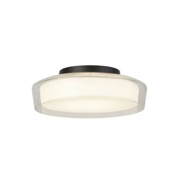 Searchlight Puck fekete-átlátszó fürdőszobai LED mennyezeti lámpa (SL-60961BK) LED 1 izzós IP44