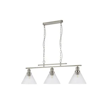 Searchlight Pyramid króm-átlátszó függesztett lámpa (SL-1277-3SS) E27 3 izzós IP20