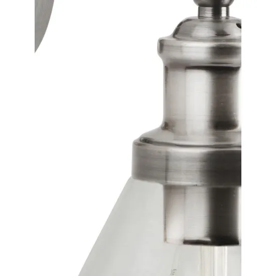 Searchlight Pyramid ezüst-átlátszó falikar (SL-1277SS) E27 1 izzós IP20