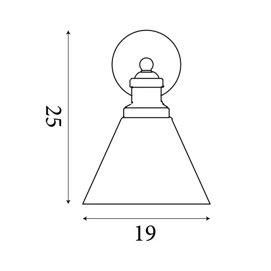 Searchlight Pyramid ezüst-átlátszó falikar (SL-1277SS) E27 1 izzós IP20