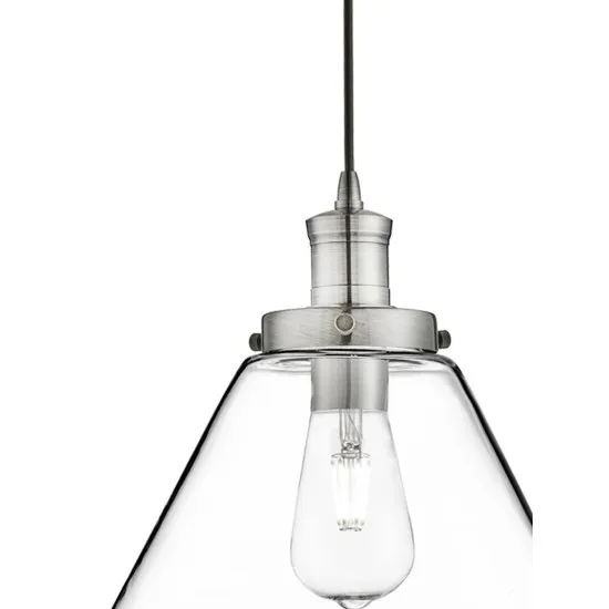 Searchlight Pyramid ezüst-átlátszó függesztett lámpa (SL-3228SS) E27 1 izzós IP20