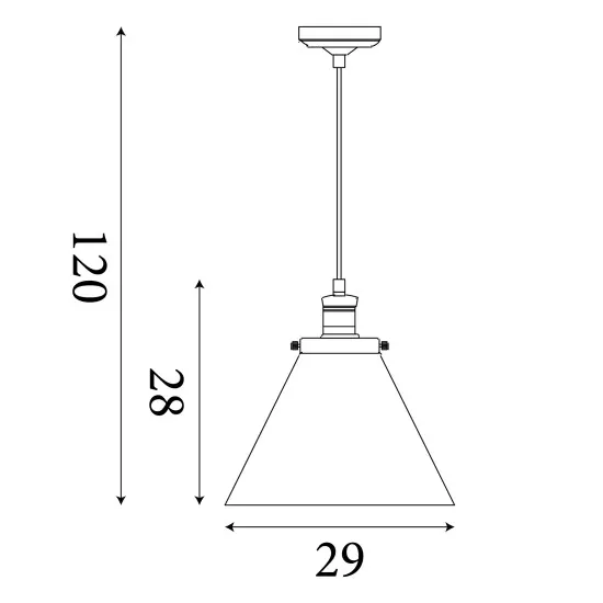 Searchlight Pyramid ezüst-átlátszó függesztett lámpa (SL-3228SS) E27 1 izzós IP20