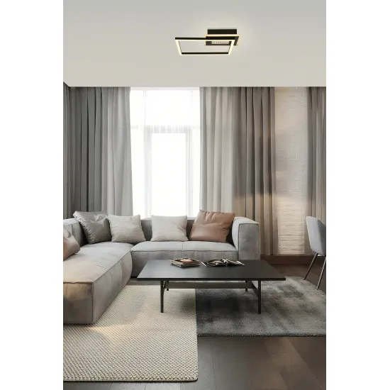 Searchlight Quadrate fekete LED mennyezeti lámpa (SL-44250BK) LED 1 izzós IP20