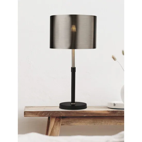 Searchlight Rachel fekete-ezüst asztali lámpa (SL-3877BK) E27 1 izzós IP20