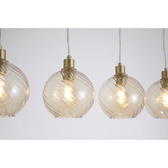 Searchlight Radiance arany-pezsgő függesztett lámpa (SL-44520-4CP) E27 4 izzós IP20