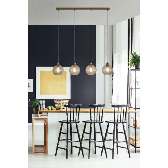 Searchlight Radiance arany-pezsgő függesztett lámpa (SL-44520-4CP) E27 4 izzós IP20