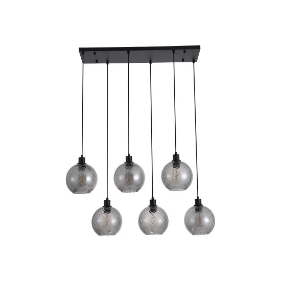 Searchlight Radiance fekete-füstszínű függesztett lámpa (SL-44520-6SM) E27 6 izzós IP20